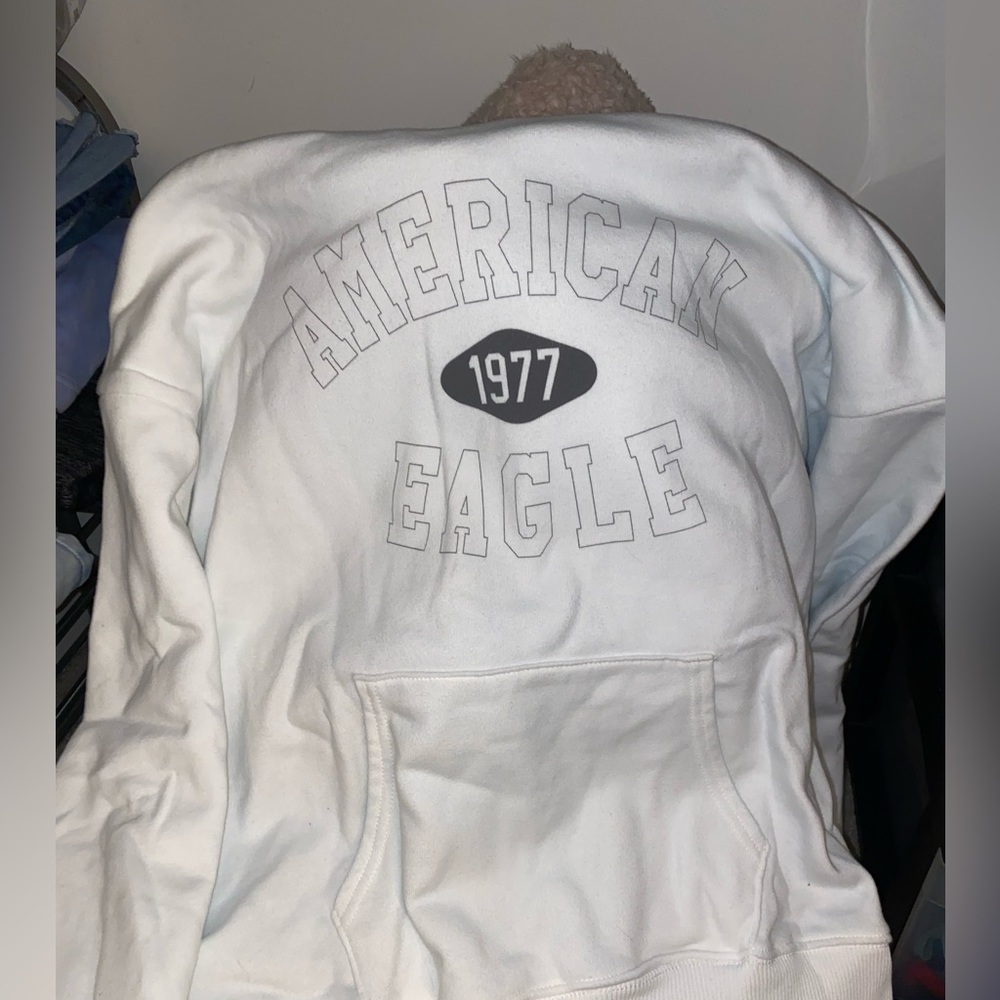 white ae hoodie
